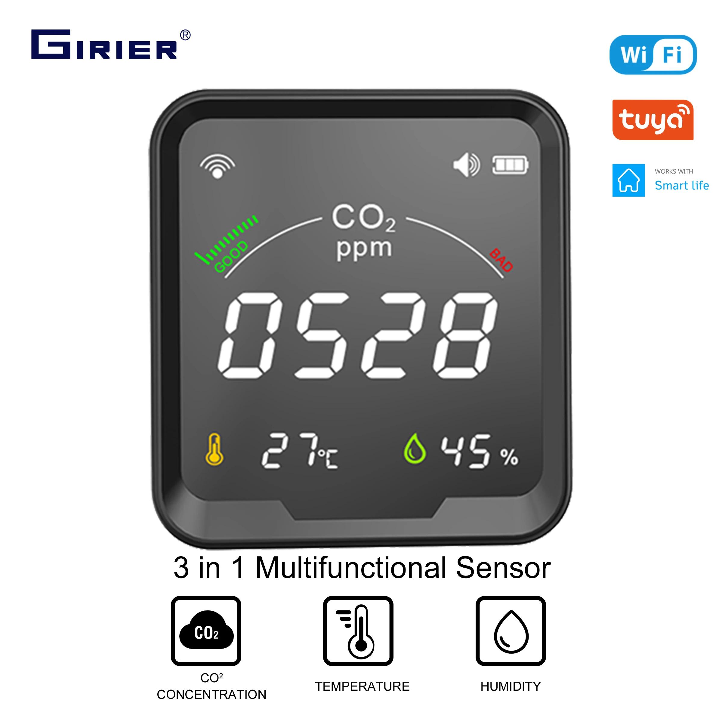 GIRIER-Tuya Ʈ  CO2 , Ʈ ̻ȭź µ   , LCD ȭ, 3 in 1